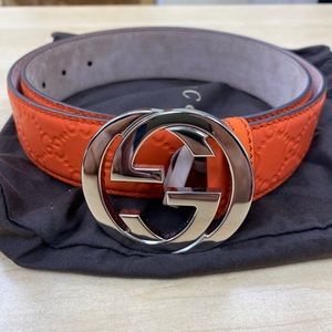 Gucci Signature GG Belt Orange